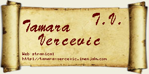 Tamara Verčević vizit kartica